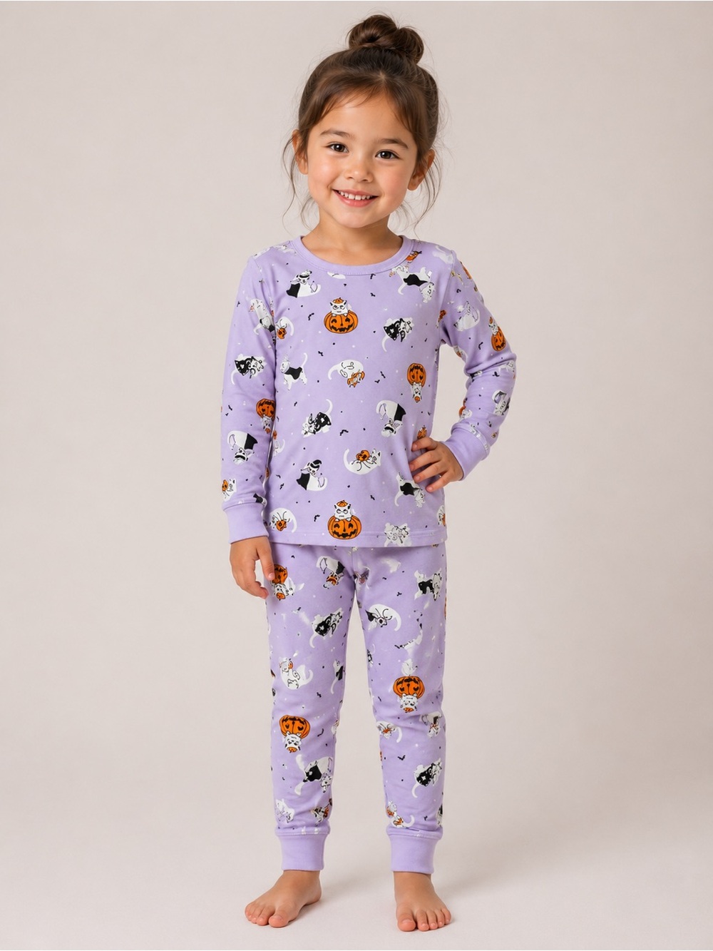 Trick or Treat Sleep Halloween Cat Pajamas
